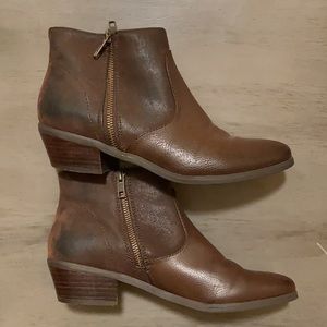 Brown ankle booties